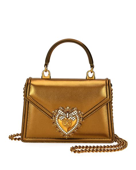 Dolce&Gabbana Mini Devotion Leather Top Handle Bag